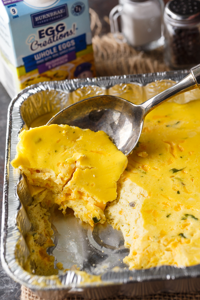 BBQ Eggs - A delicious camping breakfast! So easy to make and tastes delicious. Creamy, cheesy and full of flavour!