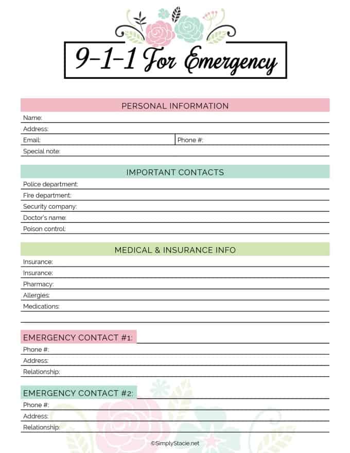 2019 Household Planner - Get organized in 2019 with free printables! This household planner has everything you need to get started.