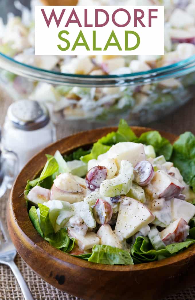 Waldorf Salad - The famous salad from the Waldorf-Astoria Hotel! It's loaded with fruit and nuts in a creamy, tangy dressing.