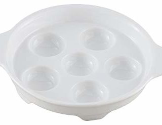 HIC Porcelain Footed Escargot Plate 6.5-inch