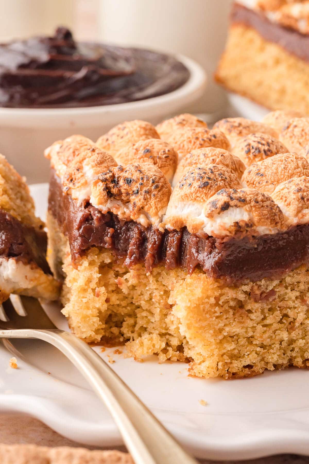 A piece of the recipe with a bite out of it.