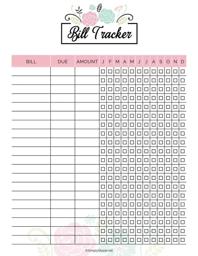 bill budget planner printable bill budget planner printable