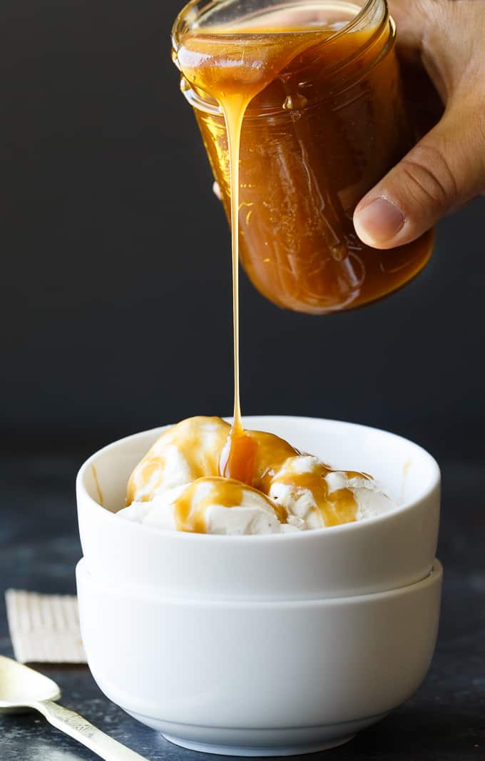 Caramel Sauce - Silky, smooth and sweet! This decadent sauce is perfect over ice cream or cake.