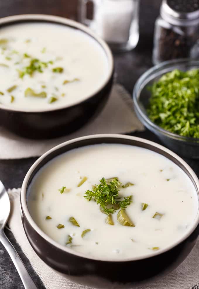 How To Make Gravy With Cream Of Celery Soup / Dairy-Free Celery Root Soup | Dairy free, Dairy free cream ... / The beef base will help make.