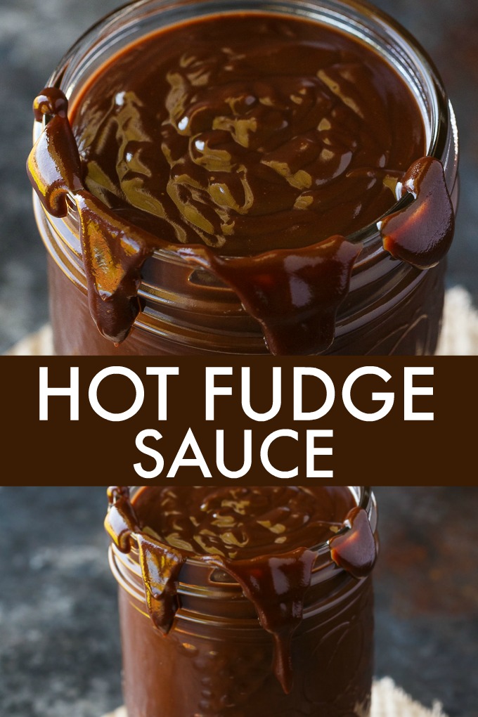 Hot Fudge Sauce - So thick and decadent! This delicious sauce is wonderful over ice cream for the ultimate sundae.