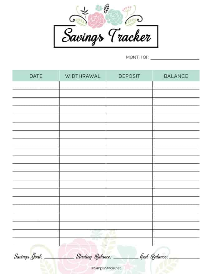 2019 Financial Planner Free Printable Simply Stacie