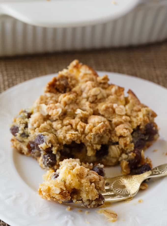 Sour Cream Raisin Bars Simply Stacie