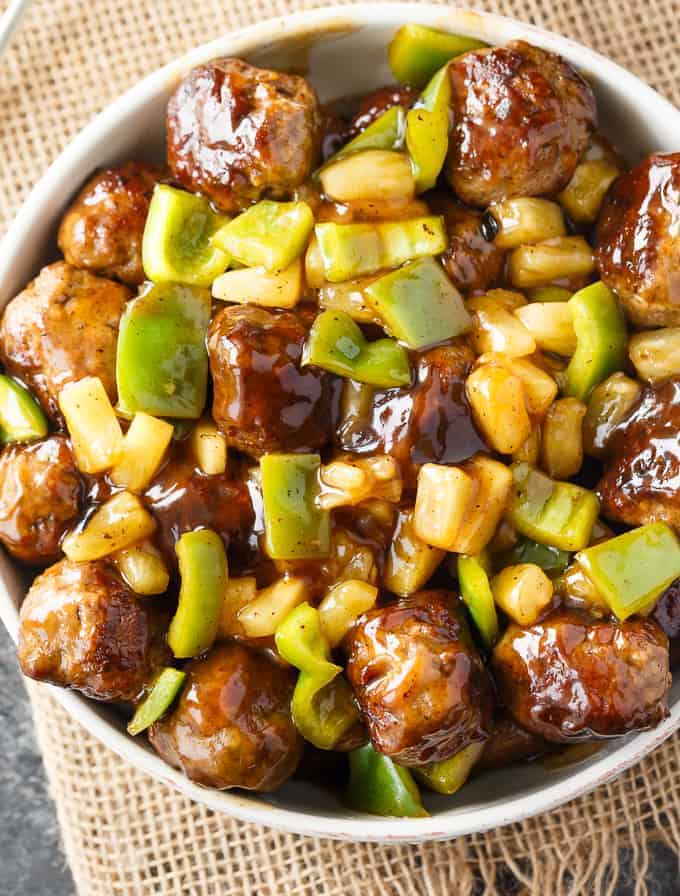 Waikiki Meatballs - A winning meal to add to your dinner rotation! These yummy meatballs are sweet and delicious.