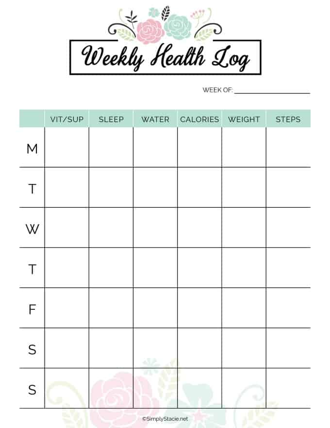 2019 Fitness Planner Free Printable - Organize your health goals for 2019! It includes a monthly meal planner, workout planner, weekly health log and more.