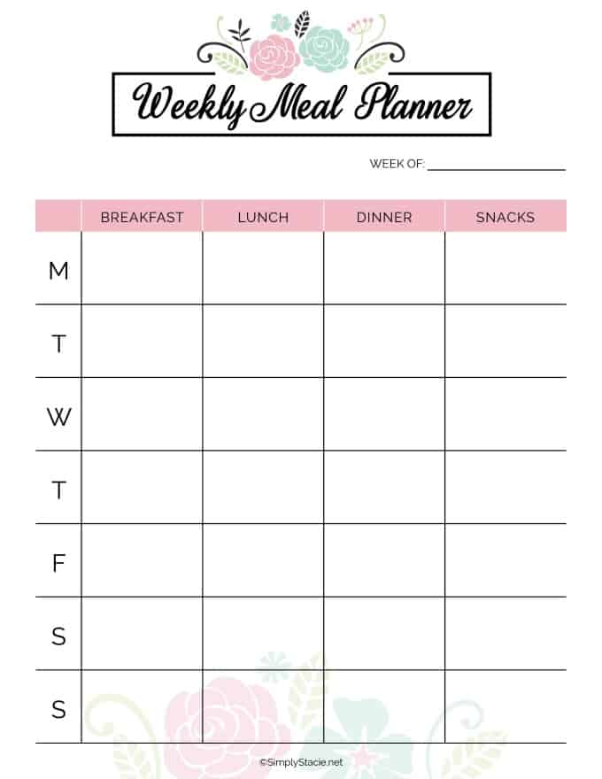 2019 Meal Planner - Meal planning saves time, money and sanity! Get your free 2019 Meal Planner printable here. It includes a weekly planner, monthly planner and more!