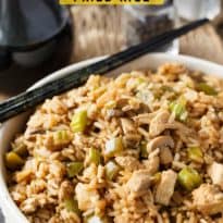Chicken Fried Rice - Better than takeout! This easy family recipe is loved in our home. It's full of flavor and delicious.