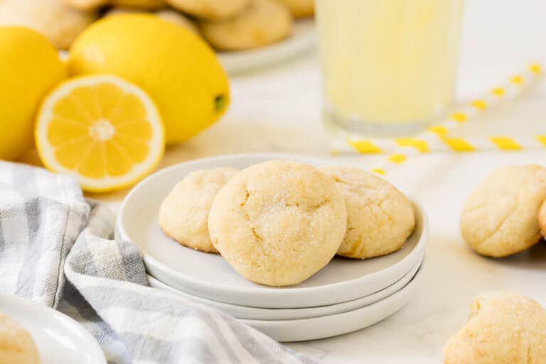 Lemonade cookies on a plate.