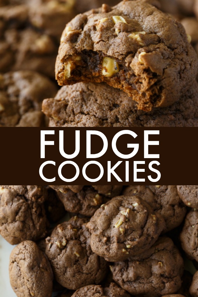 Fudge Cookies - Rich, chewy, and oh-so-chocolatey! No matter the occasion, you can't beat these mouthwatering cookies. Perfect for Christmas cookie exchanges!
