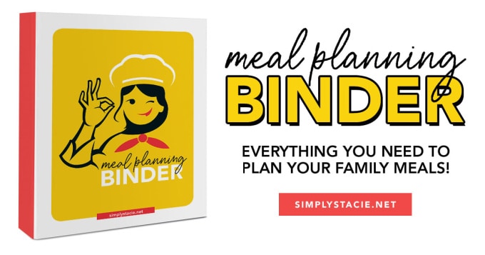 meal planning binder image