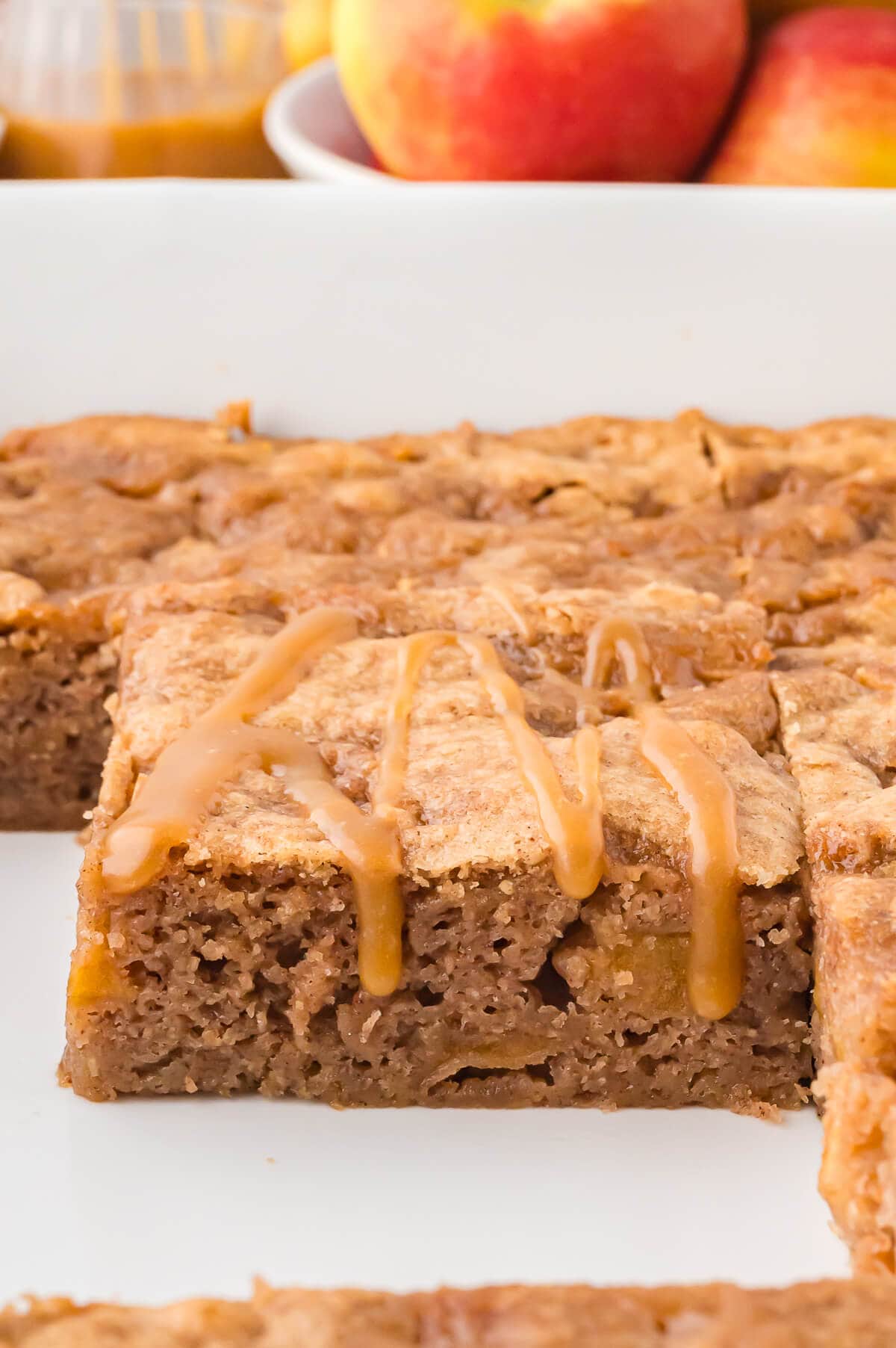 The cake in a pan.