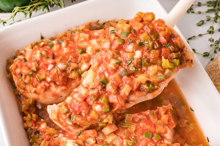 The recipe on a spatula on a baking pan.