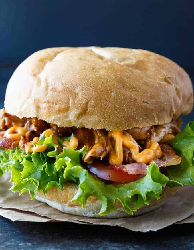 Hoisin Chicken BLT Sandwich - The perfect blend of sweet and spicy! This delicious sandwich recipe is one you'll make again and again.