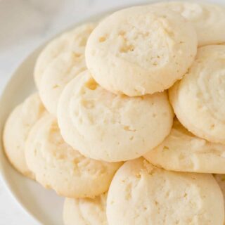 plate of whipped shortbread cookies