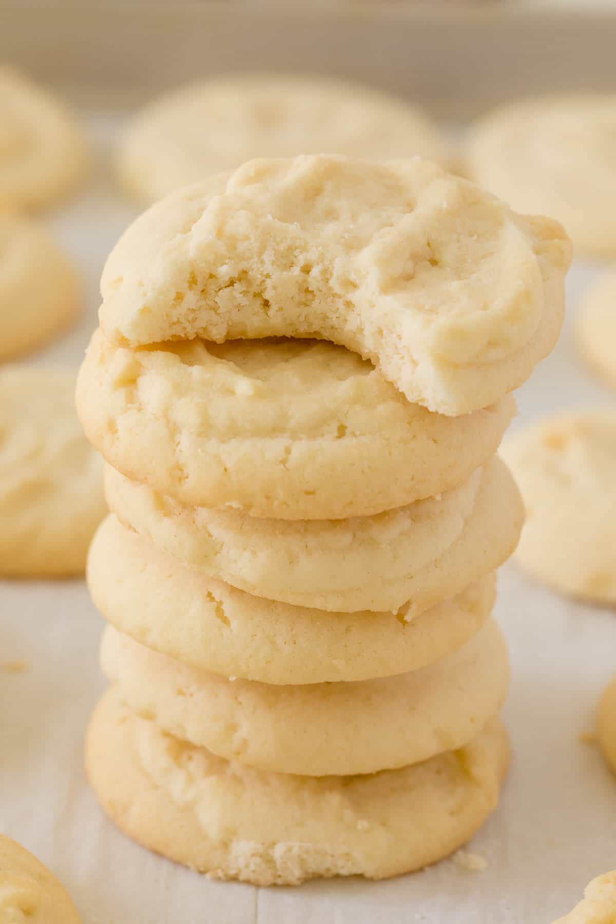 stack of whipped shortbread cookies