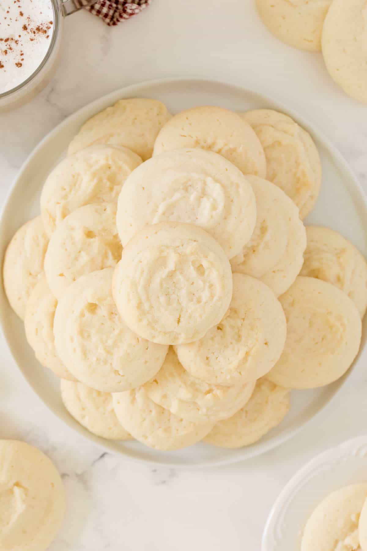 plate of whipped shortbread cookies