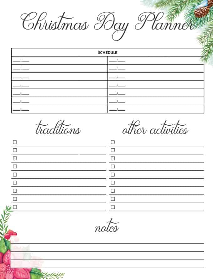 Christmas Planner Free Printable - Take the stress out of the holidays with this Christmas Planner free printable. It's exactly what you need to get organized so you can enjoy all the festivities.