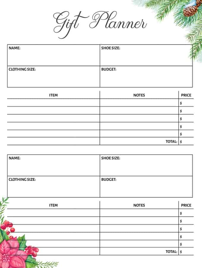 Christmas Planner Free Printable - Take the stress out of the holidays with this Christmas Planner free printable. It's exactly what you need to get organized so you can enjoy all the festivities.