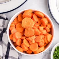 Sweet and sour carrots in a bowl.