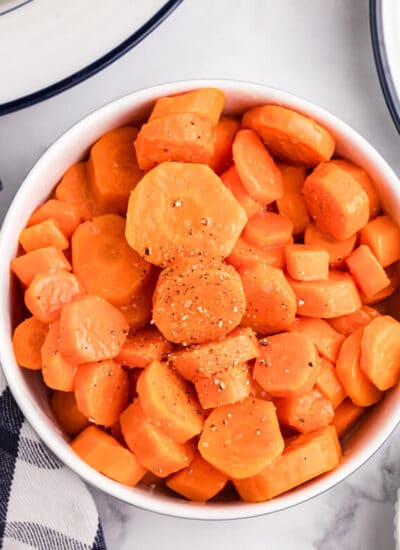 Sweet and sour carrots in a bowl.