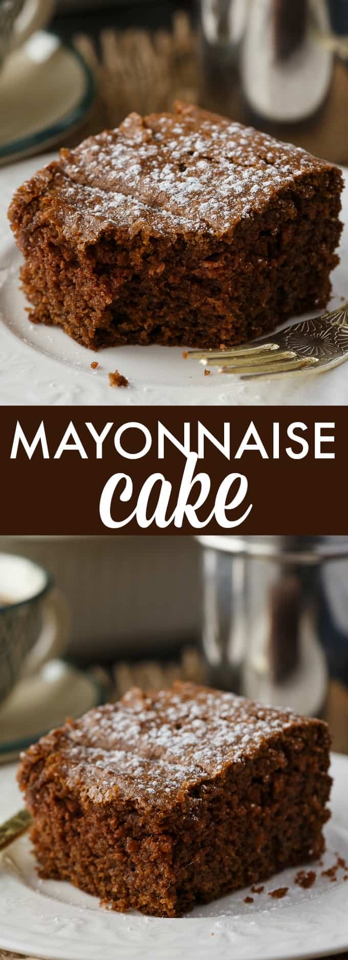 Mayonnaise Cake - Super moist and delicious. Use mayonnaise instead of eggs in this yummy chocolate cake recipe.