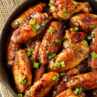 The recipe in a pan.