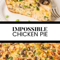 Impossible chicken pie collage pin.