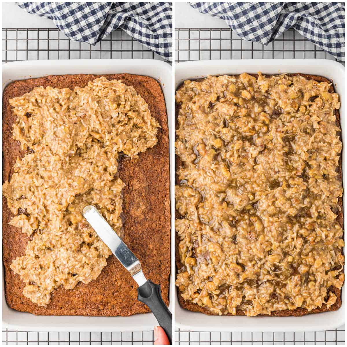 Steps to make oatmeal cake.