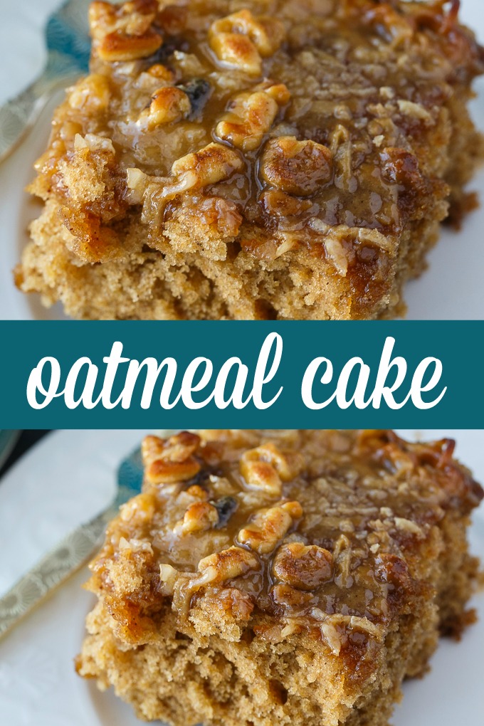 Oatmeal Cake - This incredibly moist vintage cake is covered in a sweet, buttery crunchy topping that is out of this world!