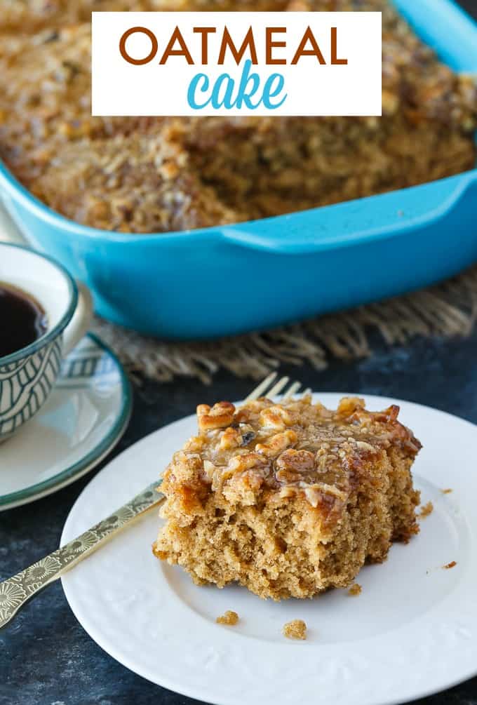 Oatmeal Cake - This incredibly moist vintage cake is covered in a sweet, buttery crunchy topping that is out of this world!