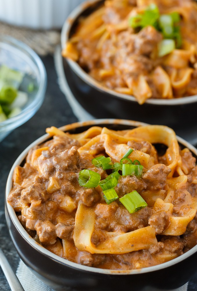 5 Soup Pasta - An easy dinner for your family that uses 5 cans of soup in the mouthwatering sauce. It tastes a little like Hamburger Helper.