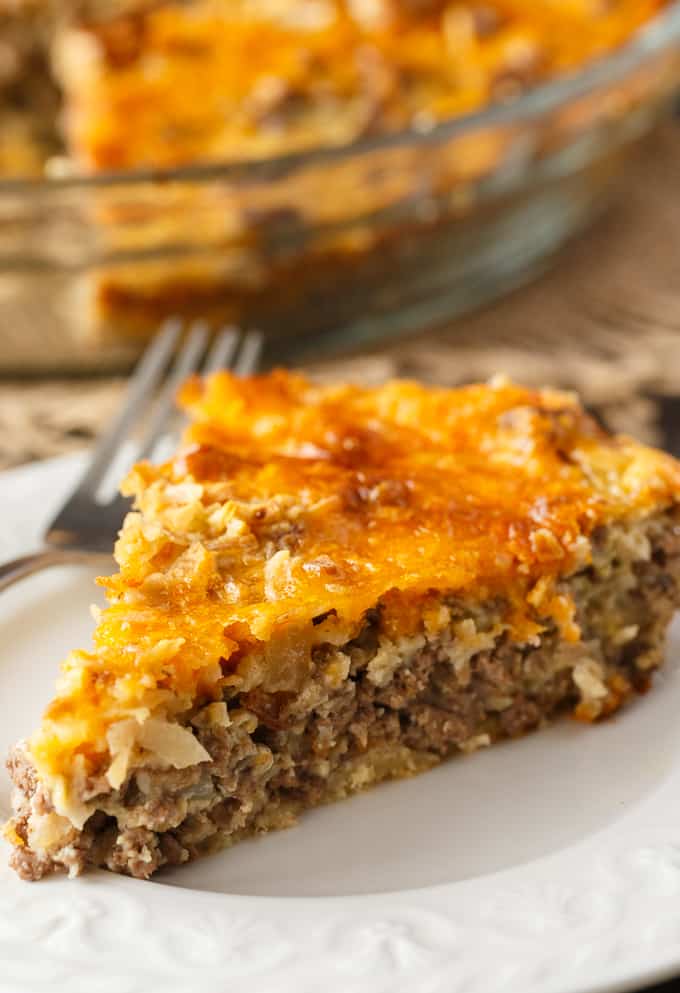 Impossible Cheeseburger Pie - Super easy and delicious! This yummy recipe is full of cheesy beefy flavor that everyone loves.