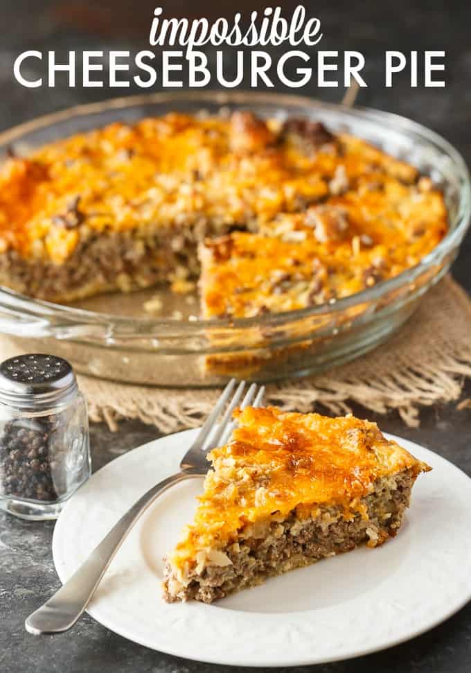 Impossible Cheeseburger Pie - Super easy and delicious! This yummy recipe is full of cheesy beefy flavor that everyone loves.