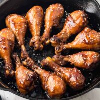 The recipe in a cast iron pan.