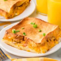 A slice of the recipe on a plate.