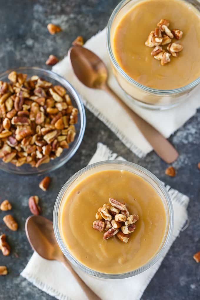 Butterscotch Pudding - Nothing beats homemade pudding. This vintage recipe has only six ingredients and no eggs! It's rich, buttery sweet and so creamy.