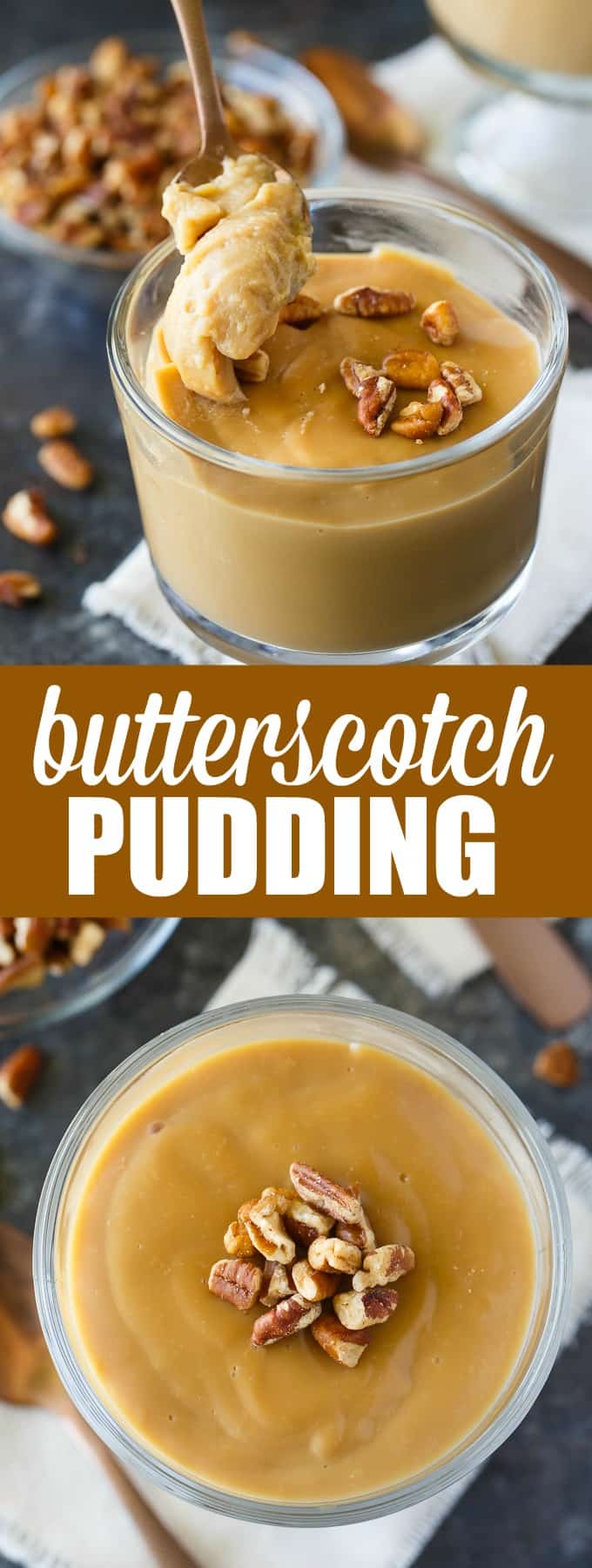 Butterscotch Pudding - Nothing beats homemade pudding. This vintage recipe has only six ingredients and no eggs! It's rich, buttery sweet and so creamy.