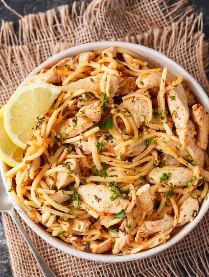 Keto Butter Chicken with Noodles - My favorite low-carb dish made with palmini noodles! This simple "pasta" dish is filled with juicy chicken and a flavorful butter chicken sauce.