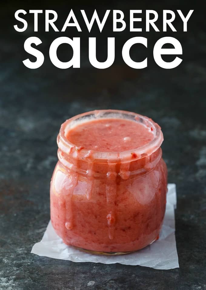 Strawberry Sauce - A sinfully scrumptious summer ice cream sauce made with fresh strawberries! Only 3 ingredients and ready in 5 minutes!