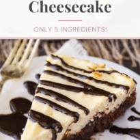 Brownie Bottom Cheesecake - So easy to make that you'll feel like you are cheating! Enjoy the rich chocolate brownie bottom layer topped with a creamy and sweet cheesecake filling. Use a brownie mix to save on time!