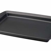 Rachael Ray Yum-o! Nonstick Bakeware 11-Inch by 17-Inch Oven Lovin’ Crispy Sheet Cookie Pan, Gray with Orange Handles