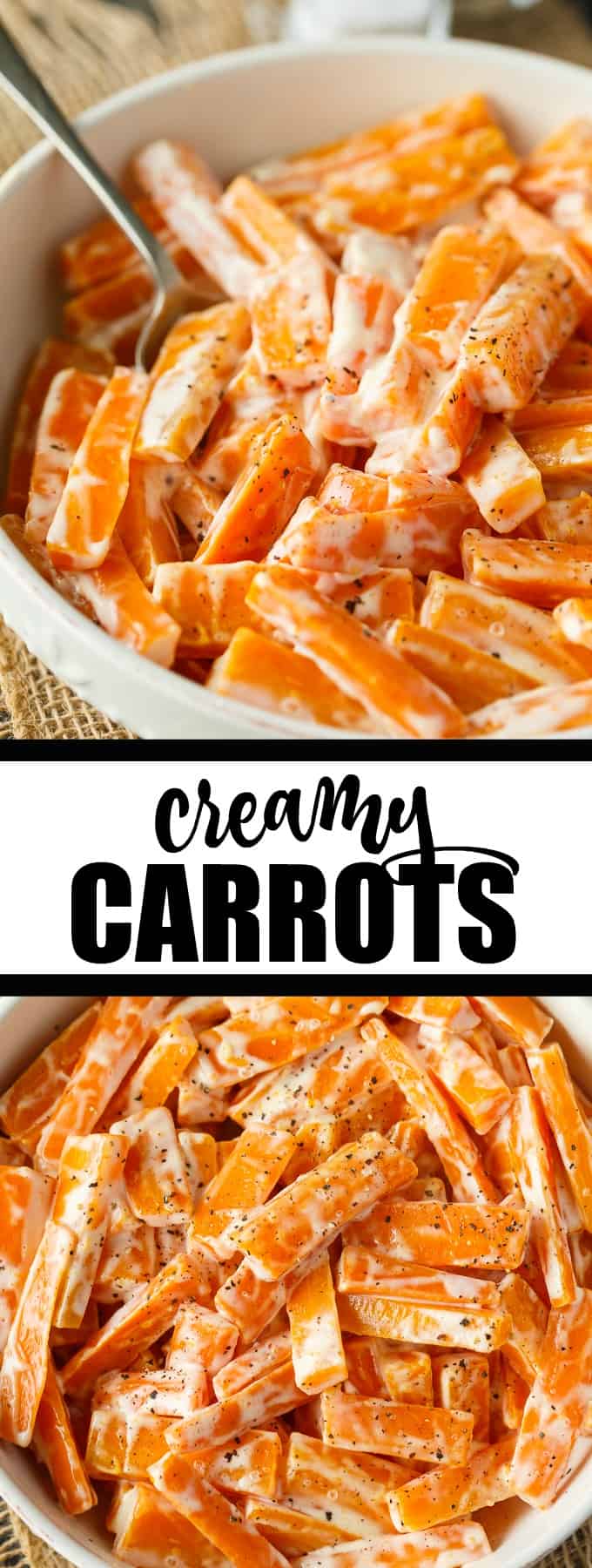 Creamy Carrots - A vibrant and bright holiday side dish recipe! Your kids will love these carrots with just sugar, salt, mayo, and cream.