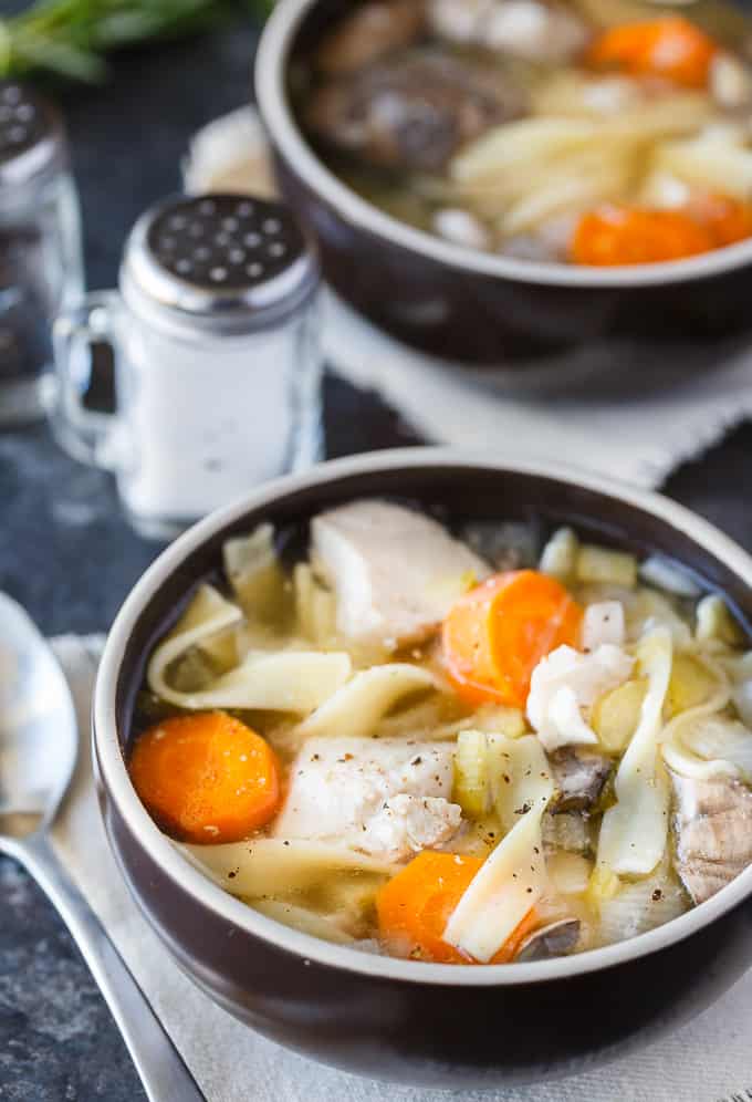 Rosemary Chicken Noodle Soup 