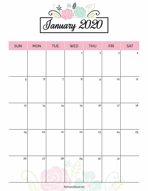 Get organized in the new year with this 2020 Yearly Calendar free printable! It includes a birthday tracker, to-do list, monthly calendars and more.