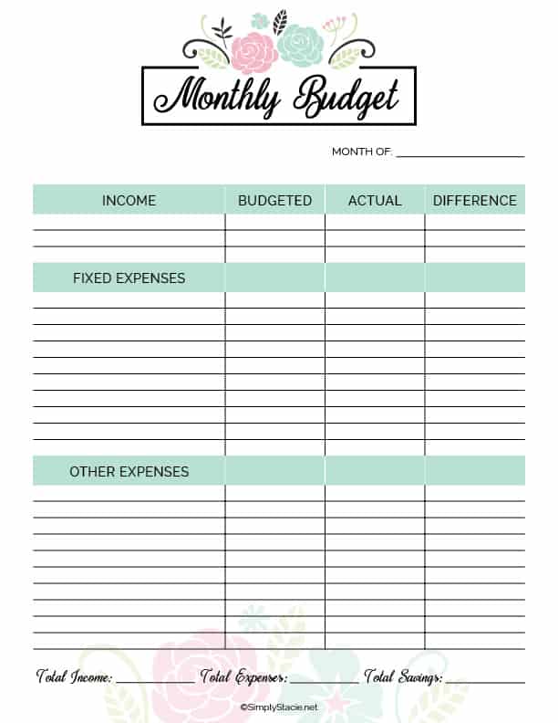 2020 Financial Planner Free Printable - Simply Stacie