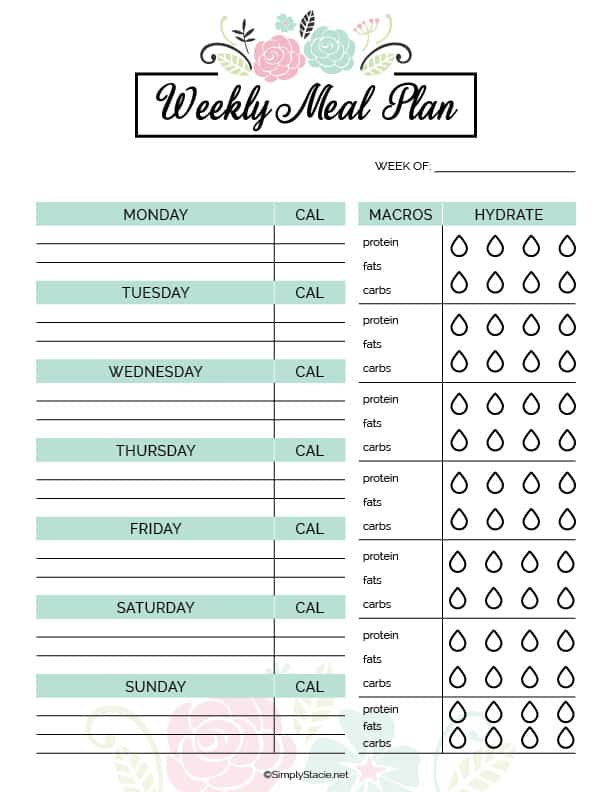 2020 Fitness Planner Free Printable - Organize your health goals for 2020! It includes a monthly meal planner, workout planner, weekly health log and more.